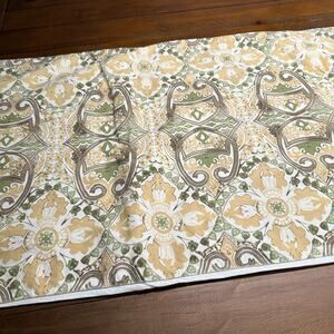 Pottery Barn Extra Long Table Runner 18"x108" Yellow Gray Geometric Print